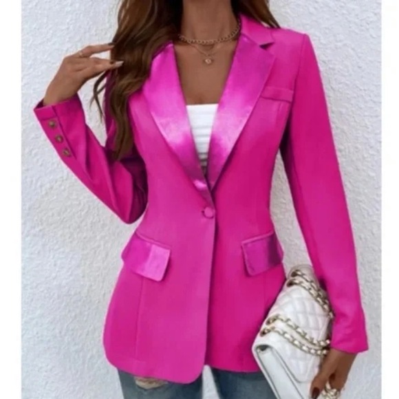 Classic Button Work Jacket Coat Blazer - Picture 3 of 15